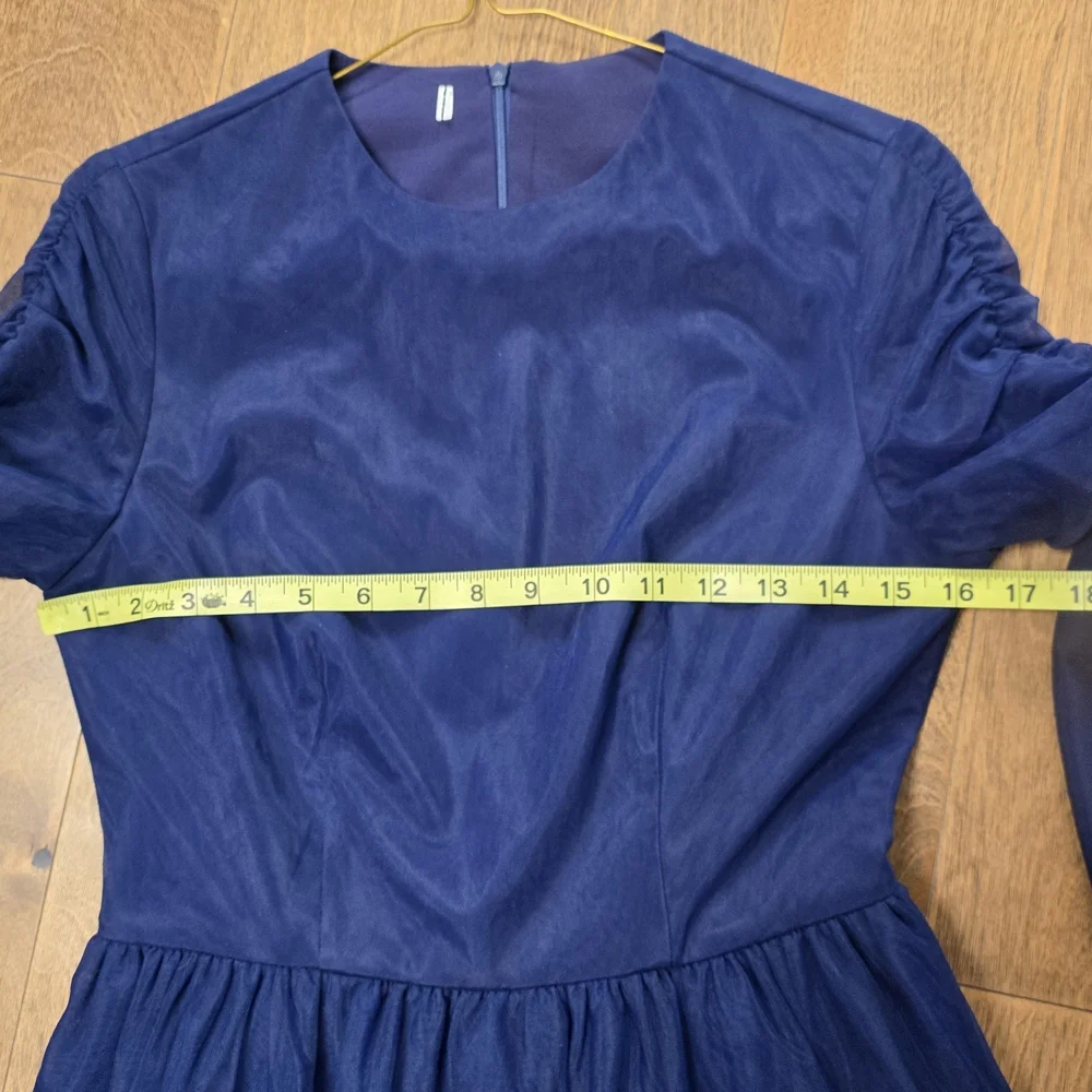 Elegant Navy Blue Dress - Picture 4 of 5